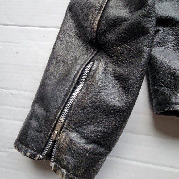 Vintage ADA Leather Biker / Punk Rock Jacket - Black - Extra Large (EUC) - Picture 9 of 10